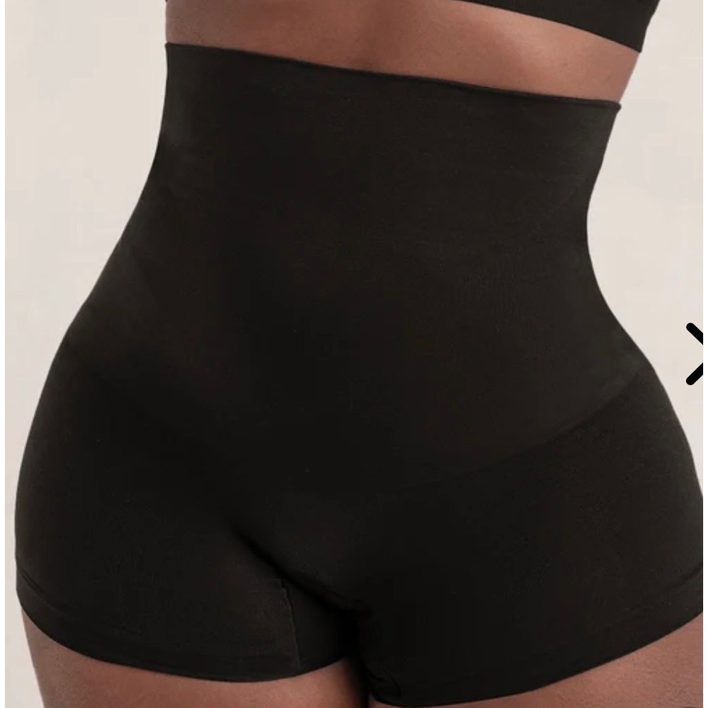 Shapermint Essentials High Waisted Shaper Boyshort Black Size L 18437